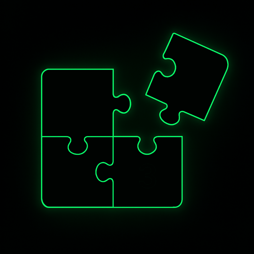 Puzzle piece completing a set